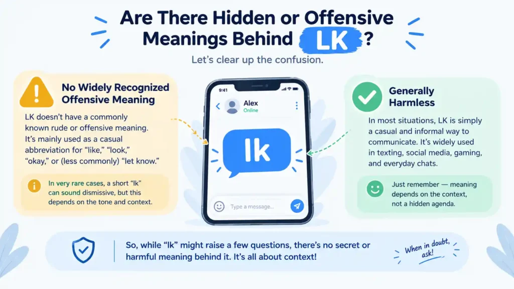 Are There Hidden or Offensive Meanings Behind LK Meaning in Text?