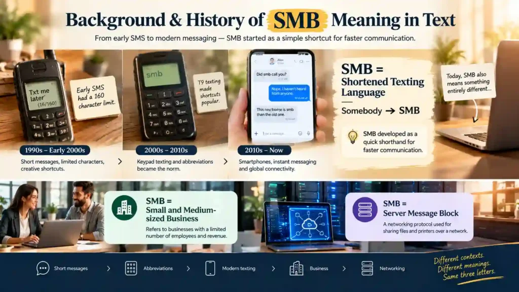 Background & History of SMB Meaning in Text
