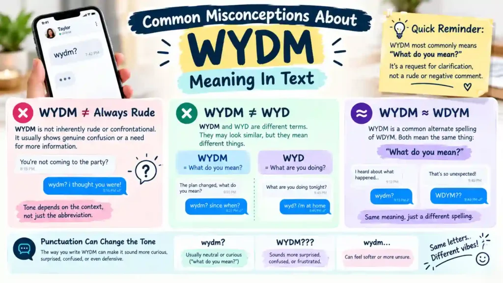 Common Misconceptions About WYDM Meaning In Text
