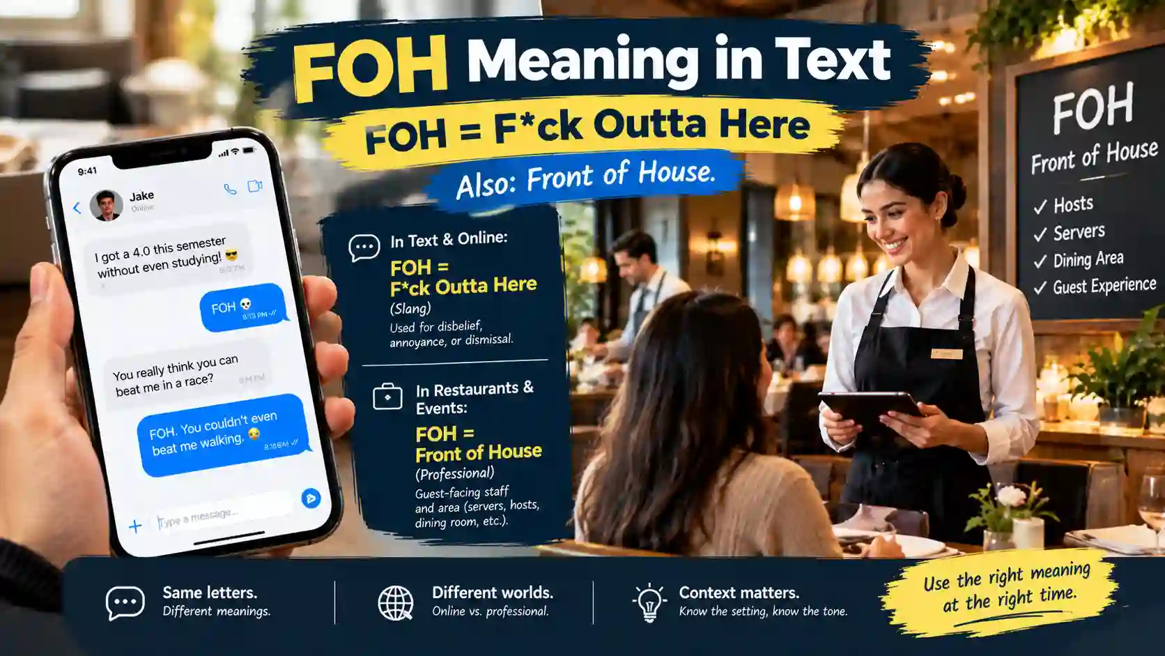 FOH Meaning in Text