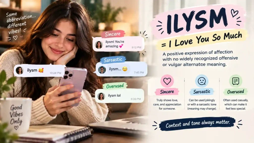 Hidden or Offensive Meanings of ILYSM in Text