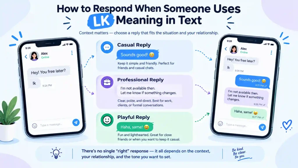 How to Respond When Someone Uses LK Meaning in Text