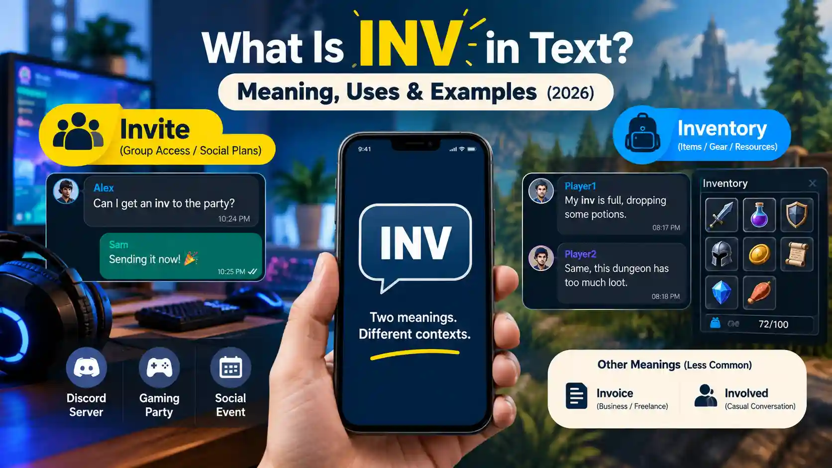 INV Meaning in Text