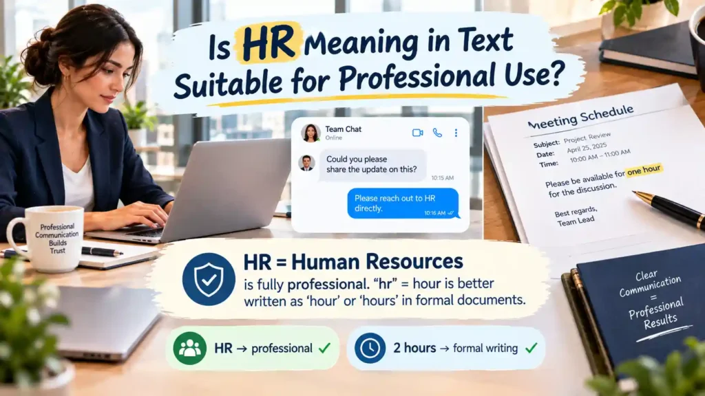 Is HR Meaning in Text Suitable for Professional Use?