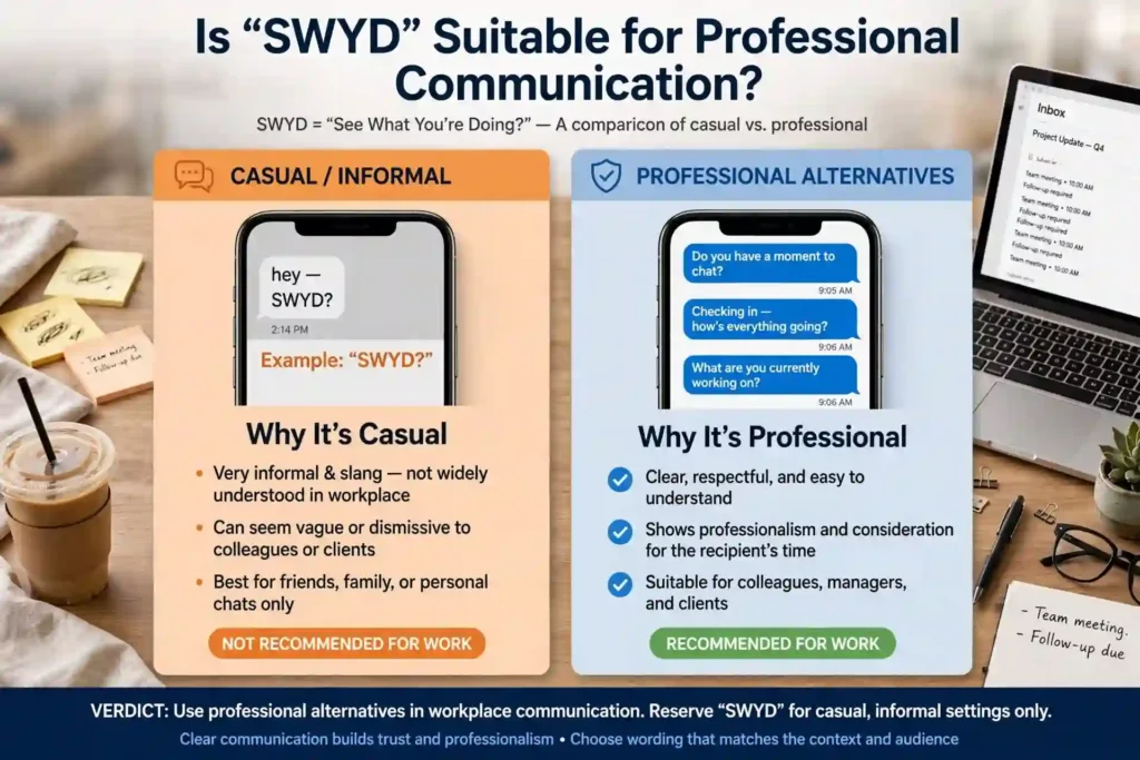 Is SWYD Suitable for Professional Communication?