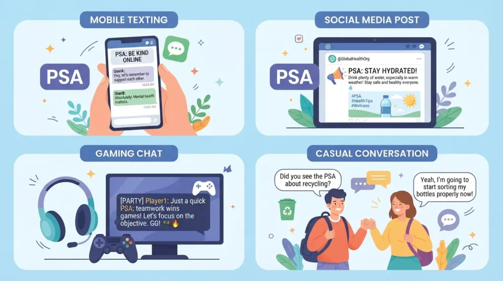 PSA Meaning in Text: Usage in Various Contexts