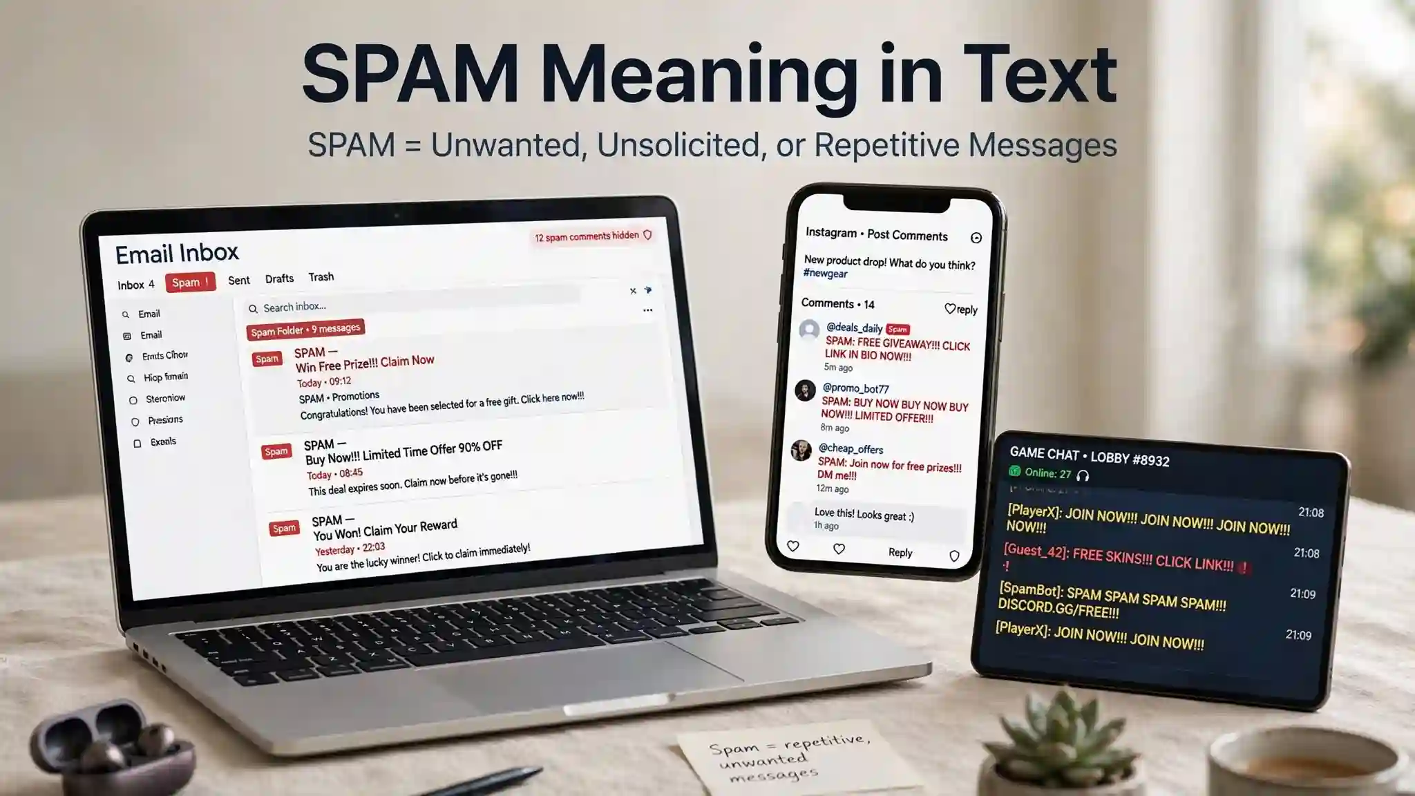 SPAM Meaning in Text