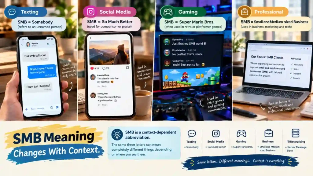 Understanding SMB Meaning in Text Across Different Platforms
