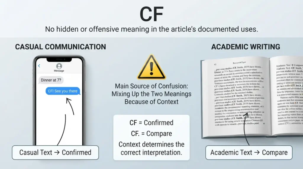 Hidden or Offensive Interpretations of CF Meaning