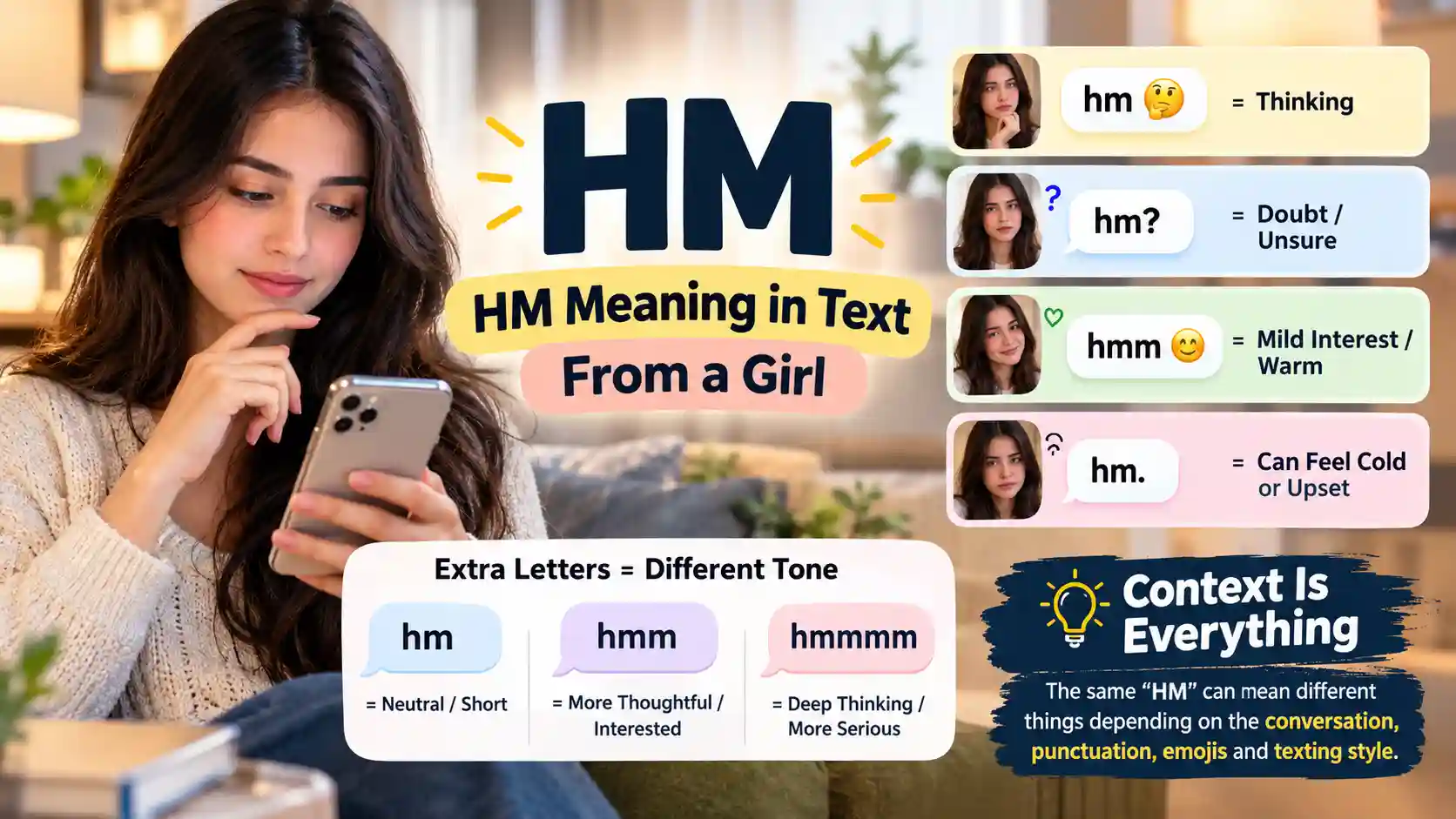 HM Meaning in Text From a Girl